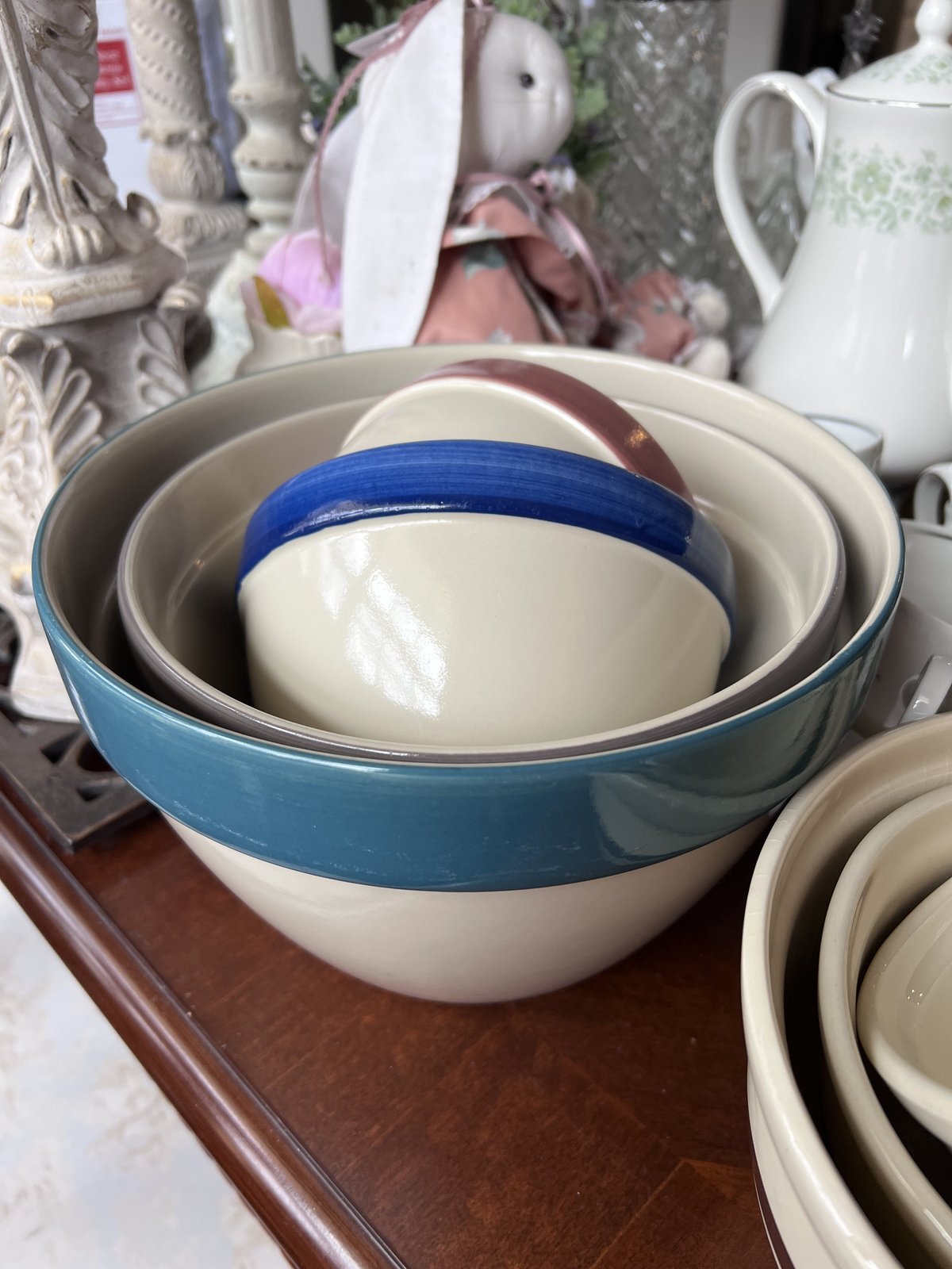 A curated tablescape with decorative tiles
